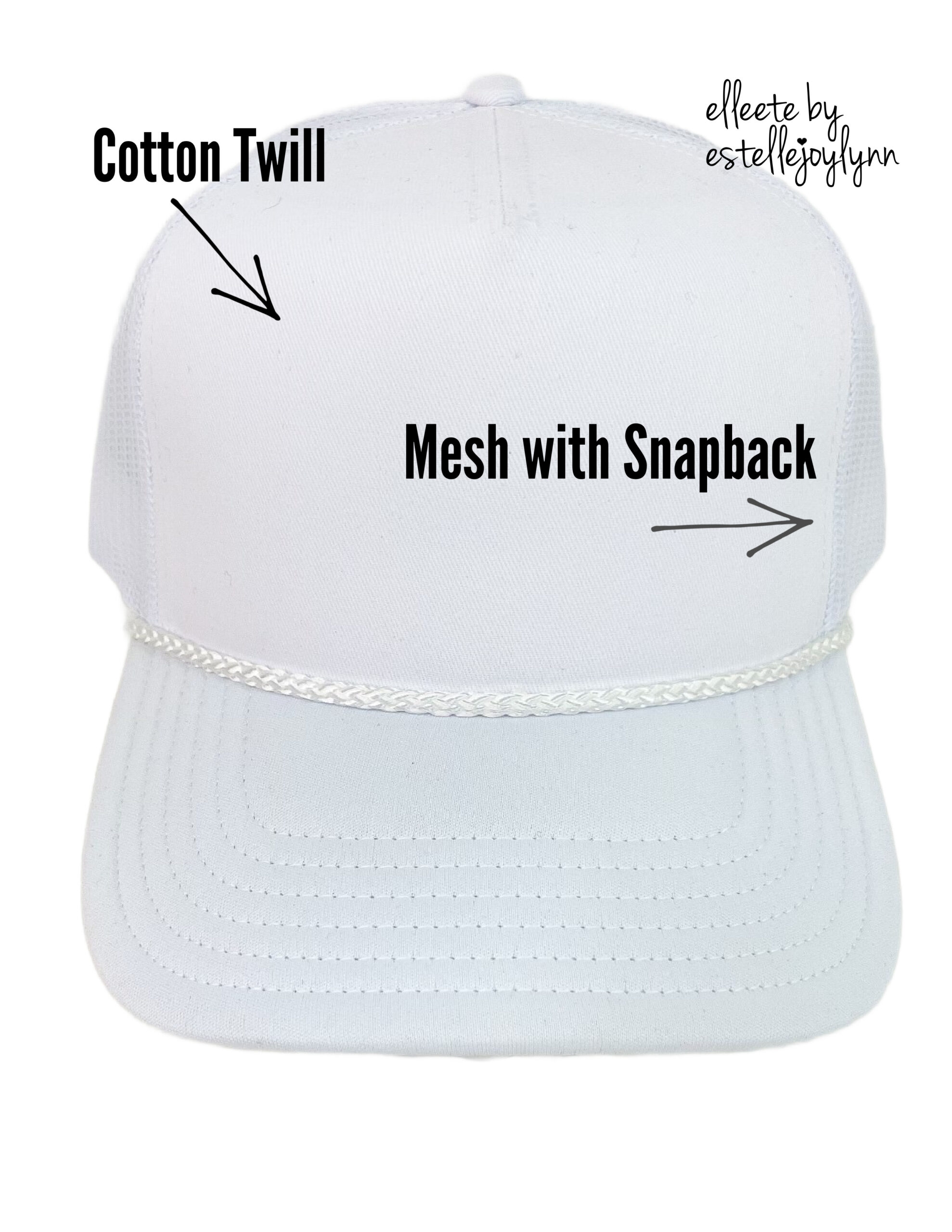 Elleete™️ 5 Panel Cotton & Mesh Trucker Hat - Image 3