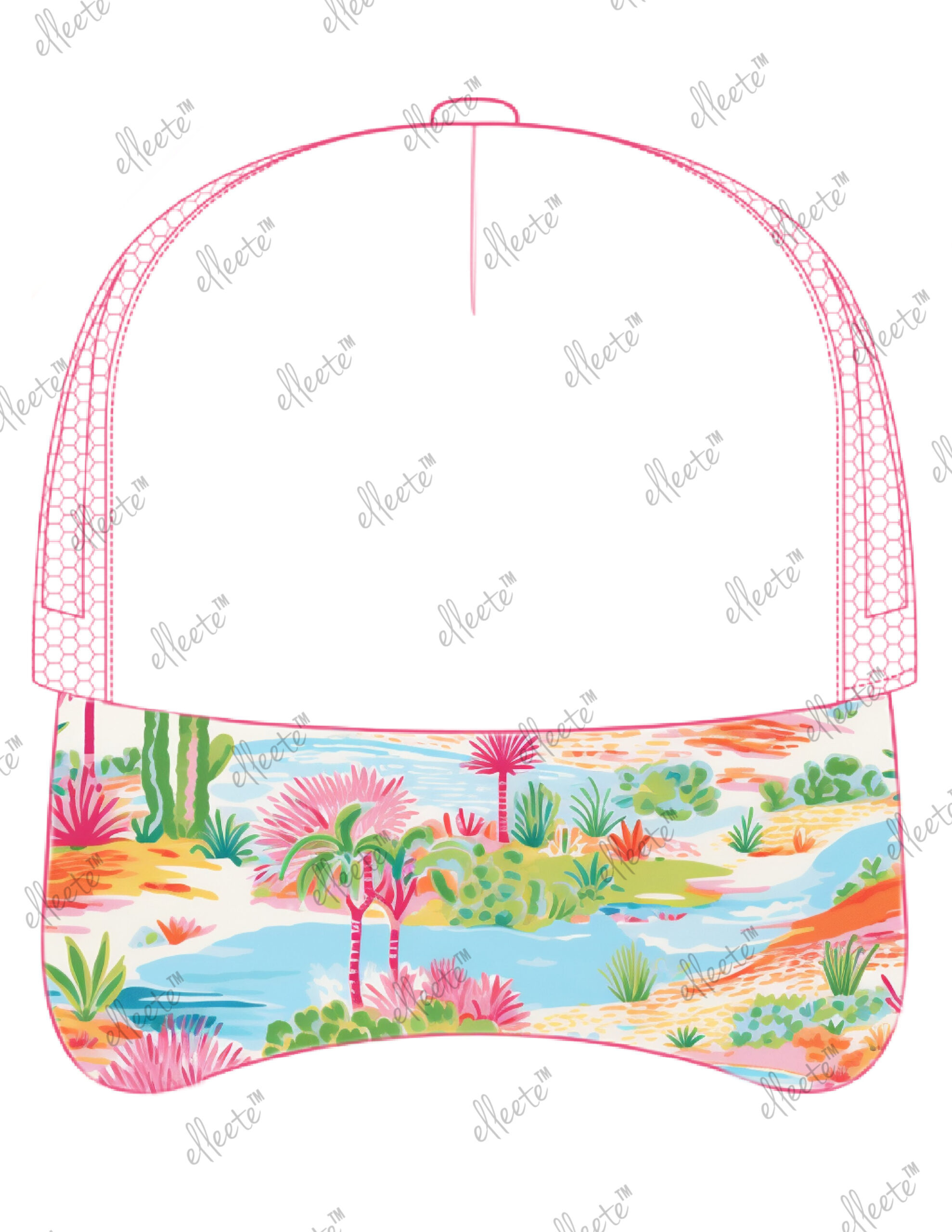 Stock Economy Elleete™️ Hats / 5 Panel Polyester Trucker Hat - Image 4