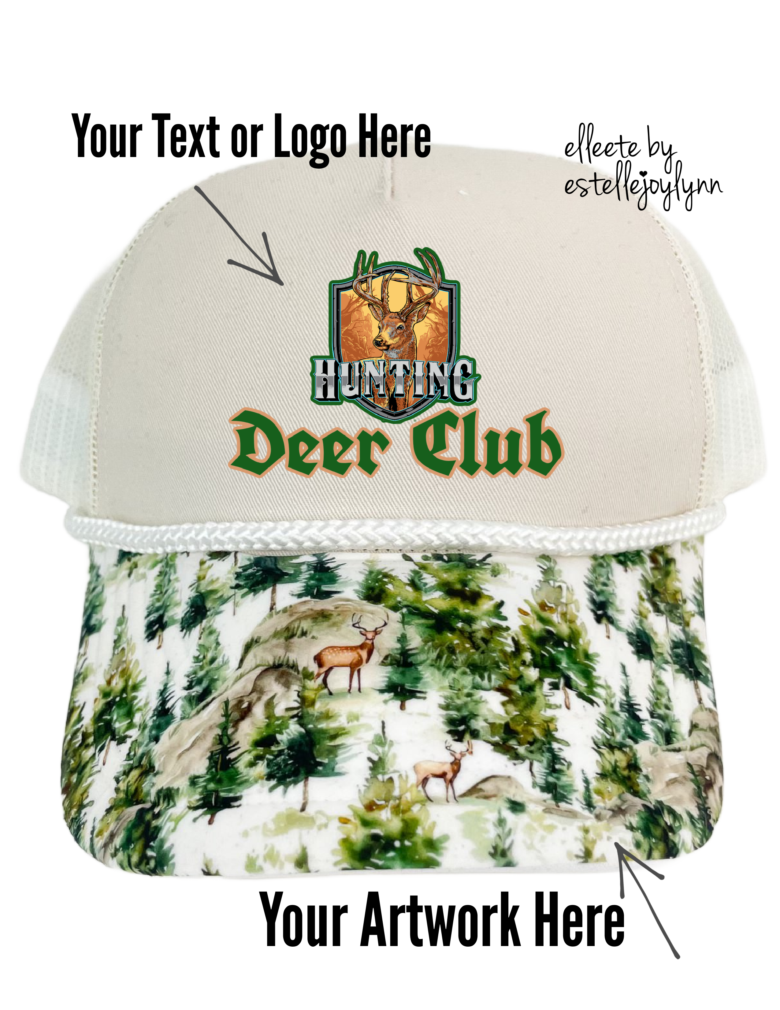 Elleete™️ 5 Panel Cotton & Mesh Trucker Hat