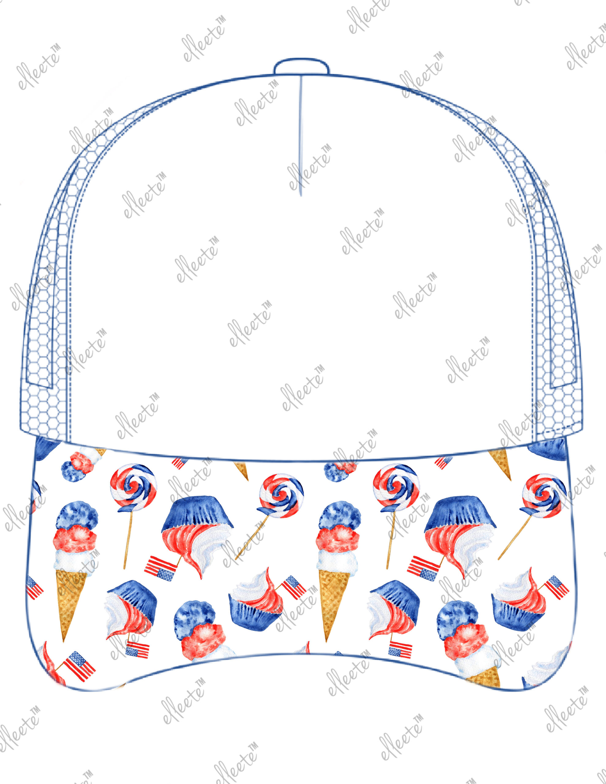 Stock Economy Elleete™️ Hats / 5 Panel Polyester Trucker Hat - Image 37