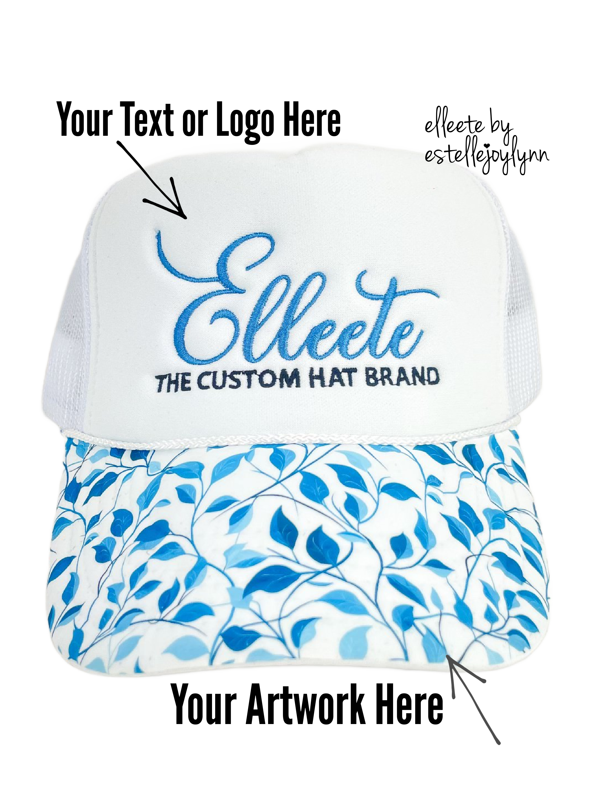 Stock Economy Elleete™️ Hats / 5 Panel Polyester Trucker Hat - Image 39