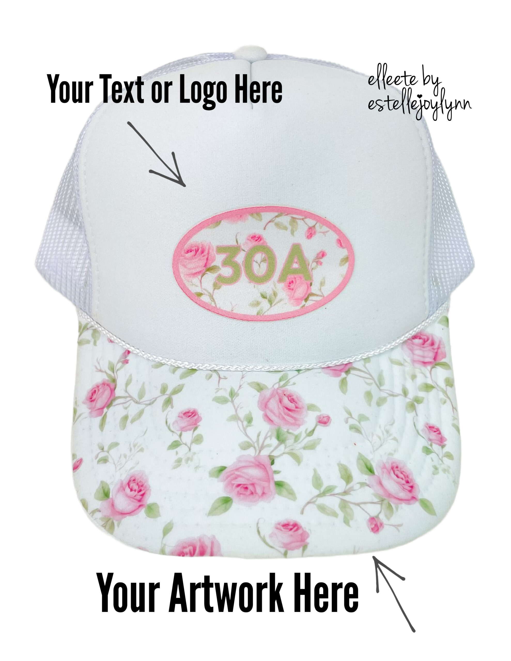 Stock Economy Elleete™️ Hats / 5 Panel Polyester Trucker Hat - Image 40